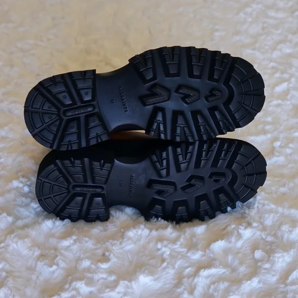 All Saints Harlee Lug Sole Chelsea pull on Leather Boot  - Tan brown - 37/ 7US - Picture 5 of 11